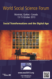 World Social Science Forum (WSSF 2013)